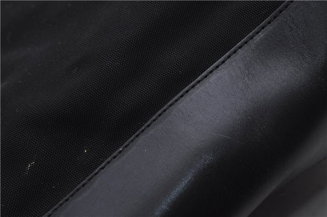 Authentic GUCCI Shoulder Hand Bag Purse Nylon Leather 0013766 Black 0375E