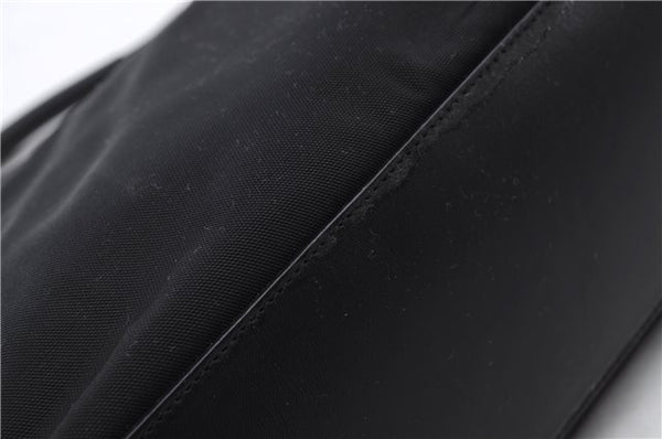 Authentic GUCCI Shoulder Hand Bag Purse Nylon Leather 0013766 Black 0375E