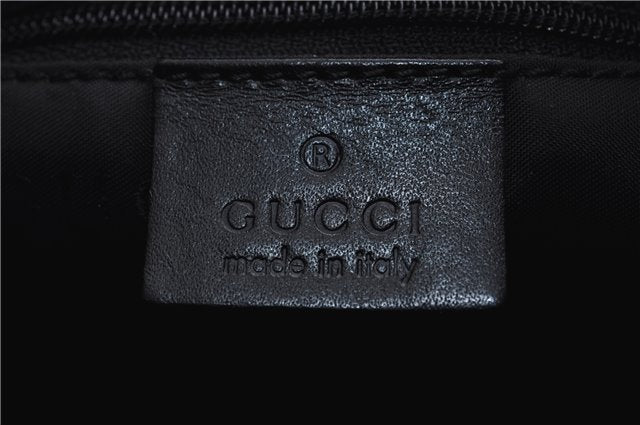 Authentic GUCCI Shoulder Hand Bag Purse Nylon Leather 0013766 Black 0375E