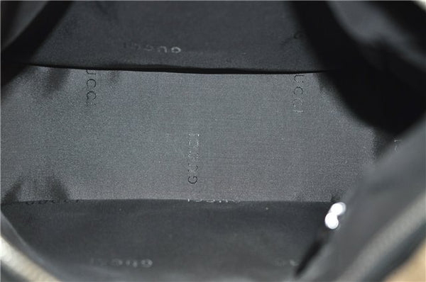 Authentic GUCCI Shoulder Hand Bag Purse Nylon Leather 0013766 Black 0375E