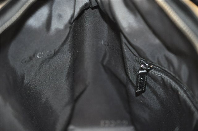 Authentic GUCCI Shoulder Hand Bag Purse Nylon Leather 0013766 Black 0375E