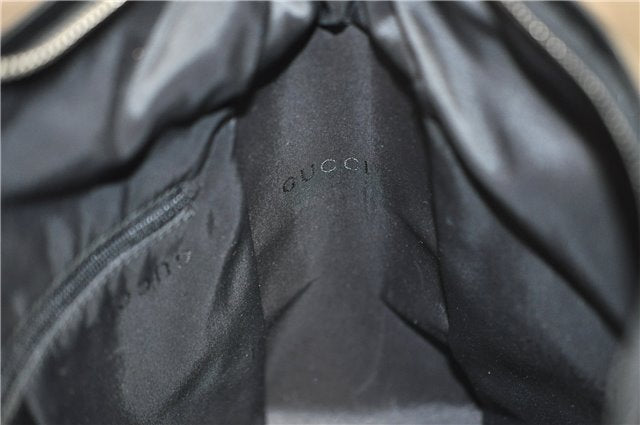 Authentic GUCCI Shoulder Hand Bag Purse Nylon Leather 0013766 Black 0375E