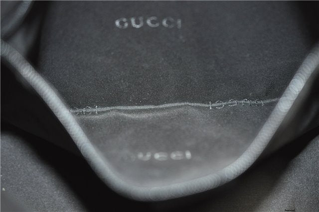 Authentic GUCCI Shoulder Hand Bag Purse Nylon Leather 0013766 Black 0375E