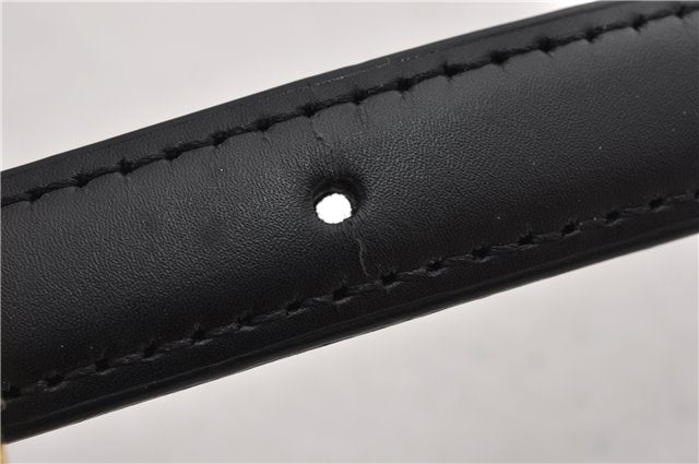 Authentic Louis Vuitton Leather Shoulder Strap Black 43.3-48