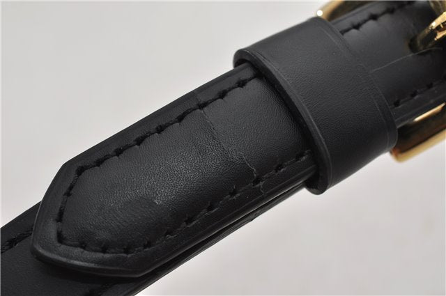 Authentic Louis Vuitton Leather Shoulder Strap Black 43.3-48