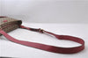 Authentic GUCCI Shoulder Cross Body Bag GG PVC Leather 201446 Brown Red 0377D