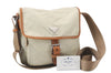 Authentic PRADA VELA SPORT Nylon Leather Shoulder Cross Bag BT0173 Ivory 0377E