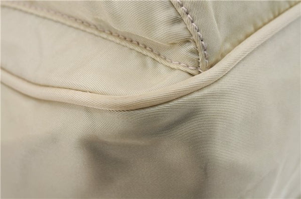Authentic PRADA VELA SPORT Nylon Leather Shoulder Cross Bag BT0173 Ivory 0377E