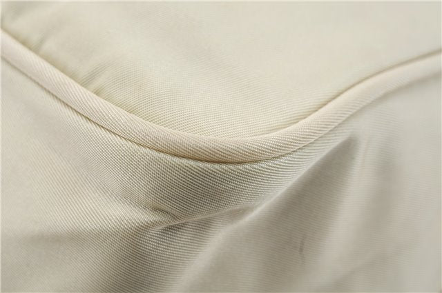 Authentic PRADA VELA SPORT Nylon Leather Shoulder Cross Bag BT0173 Ivory 0377E
