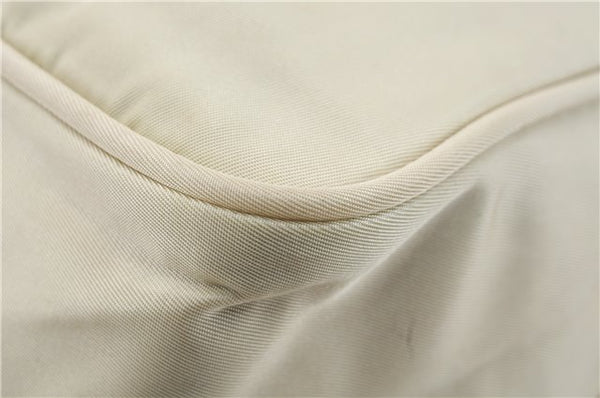 Authentic PRADA VELA SPORT Nylon Leather Shoulder Cross Bag BT0173 Ivory 0377E