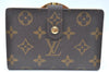 Auth Louis Vuitton Monogram Porte Monnaie Billets Viennois M61663 Wallet 0377H