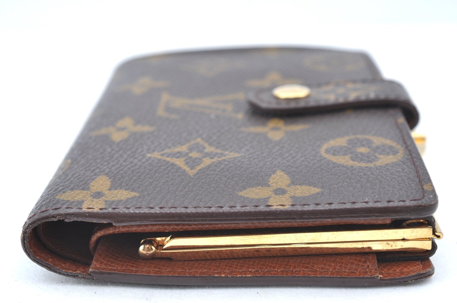 Auth Louis Vuitton Monogram Porte Monnaie Billets Viennois M61663 Wallet 0377H