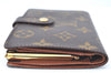 Auth Louis Vuitton Monogram Porte Monnaie Billets Viennois M61663 Wallet 0377H