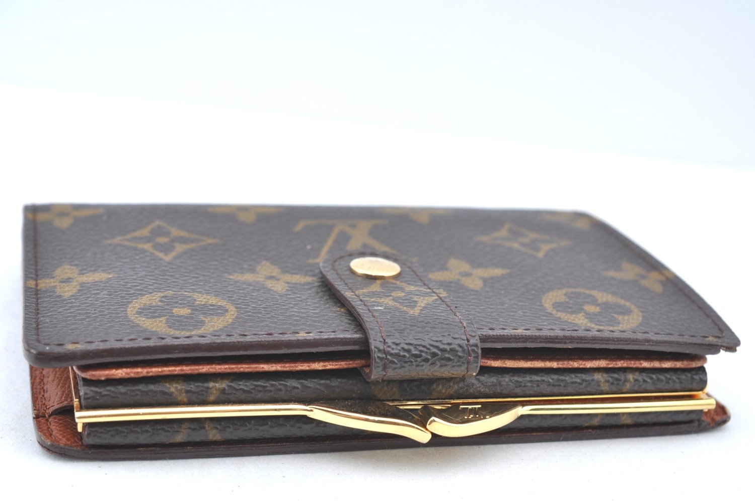 Auth Louis Vuitton Monogram Porte Monnaie Billets Viennois M61663 Wallet 0377H