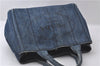 Authentic PRADA Canapa SS Denim 2Way Shoulder Hand Bag Purse B2439G Blue 0378D