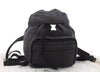 Authentic PRADA Wool Leather Backpack Gray 0379D