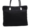 Authentic GUCCI Vintage Shoulder Tote Bag Nylon Enamel Black 0380E