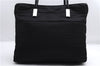Authentic GUCCI Vintage Shoulder Tote Bag Nylon Enamel Black 0380E