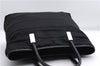 Authentic GUCCI Vintage Shoulder Tote Bag Nylon Enamel Black 0380E