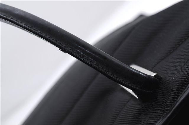 Authentic GUCCI Vintage Shoulder Tote Bag Nylon Enamel Black 0380E