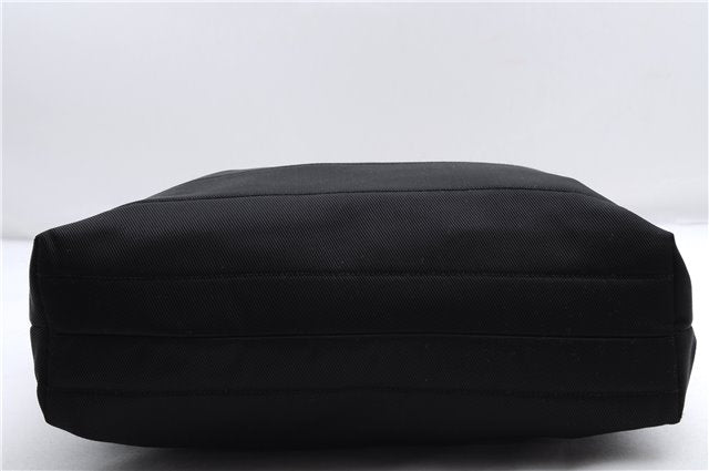 Authentic GUCCI Vintage Shoulder Tote Bag Nylon Enamel Black 0380E