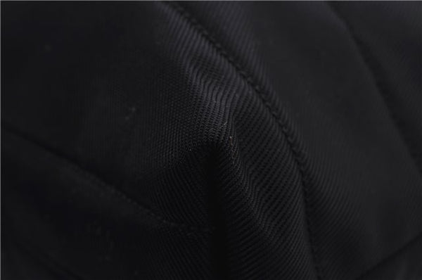 Authentic GUCCI Vintage Shoulder Tote Bag Nylon Enamel Black 0380E