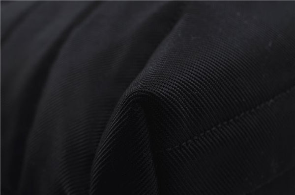 Authentic GUCCI Vintage Shoulder Tote Bag Nylon Enamel Black 0380E