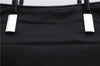 Authentic GUCCI Vintage Shoulder Tote Bag Nylon Enamel Black 0380E