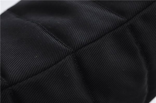 Authentic GUCCI Vintage Shoulder Tote Bag Nylon Enamel Black 0380E