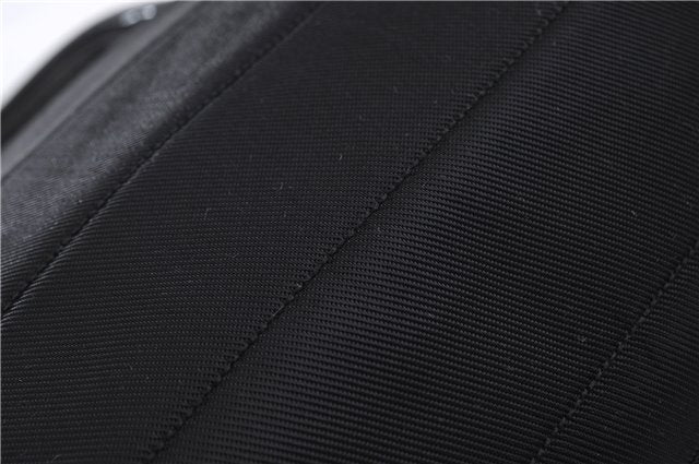 Authentic GUCCI Vintage Shoulder Tote Bag Nylon Enamel Black 0380E