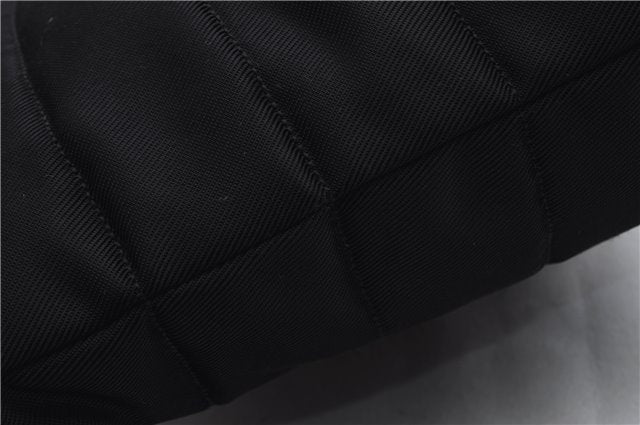 Authentic GUCCI Vintage Shoulder Tote Bag Nylon Enamel Black 0380E