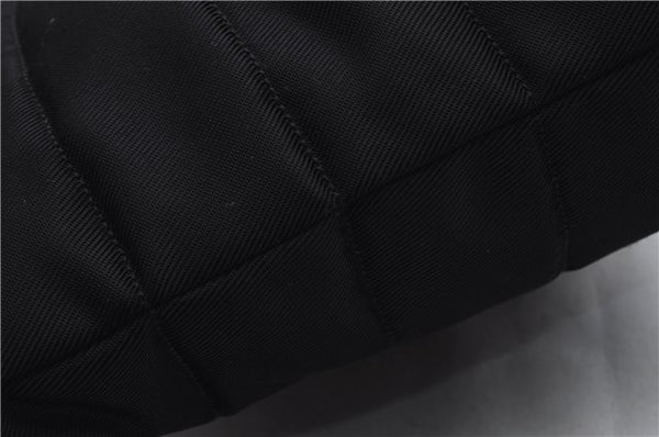 Authentic GUCCI Vintage Shoulder Tote Bag Nylon Enamel Black 0380E