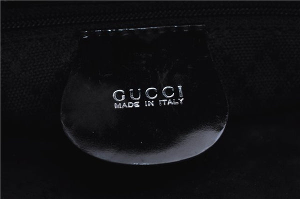 Authentic GUCCI Vintage Shoulder Tote Bag Nylon Enamel Black 0380E