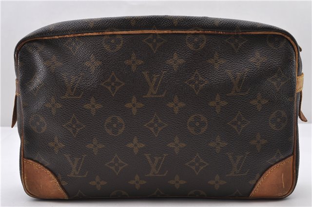 Auth Louis Vuitton Monogram Compiegne 28 Clutch Hand Bag M51845 LV Junk 0382D