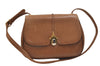 Authentic GUCCI Vintage Shoulder Bag Purse Leather Brown 0382E