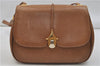 Authentic GUCCI Vintage Shoulder Bag Purse Leather Brown 0382E