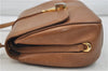Authentic GUCCI Vintage Shoulder Bag Purse Leather Brown 0382E