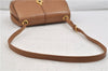 Authentic GUCCI Vintage Shoulder Bag Purse Leather Brown 0382E