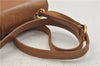 Authentic GUCCI Vintage Shoulder Bag Purse Leather Brown 0382E