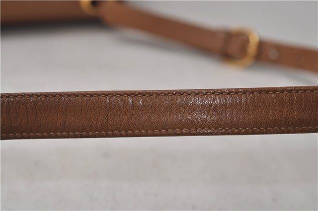 Authentic GUCCI Vintage Shoulder Bag Purse Leather Brown 0382E