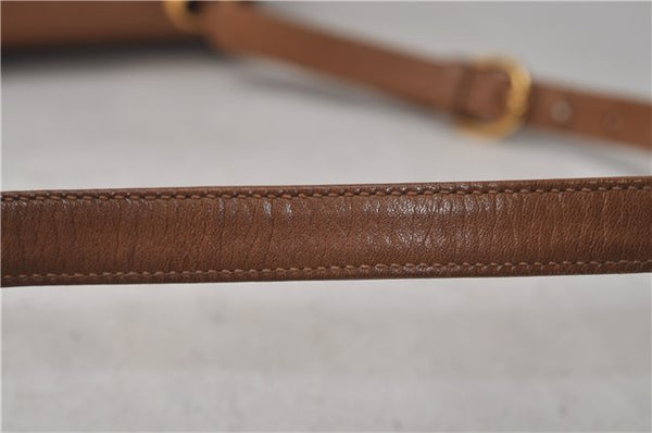 Authentic GUCCI Vintage Shoulder Bag Purse Leather Brown 0382E