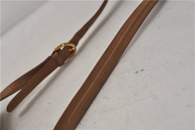 Authentic GUCCI Vintage Shoulder Bag Purse Leather Brown 0382E