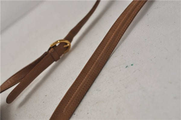 Authentic GUCCI Vintage Shoulder Bag Purse Leather Brown 0382E