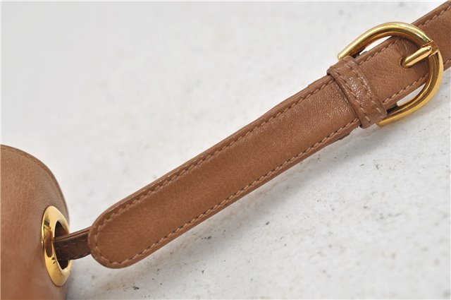 Authentic GUCCI Vintage Shoulder Bag Purse Leather Brown 0382E