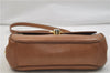 Authentic GUCCI Vintage Shoulder Bag Purse Leather Brown 0382E