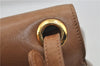 Authentic GUCCI Vintage Shoulder Bag Purse Leather Brown 0382E