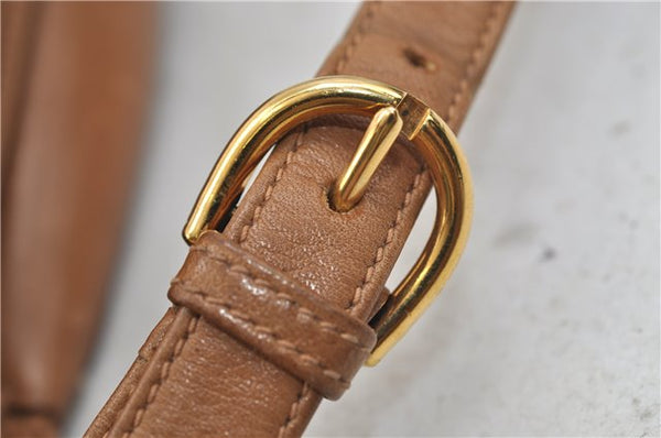 Authentic GUCCI Vintage Shoulder Bag Purse Leather Brown 0382E