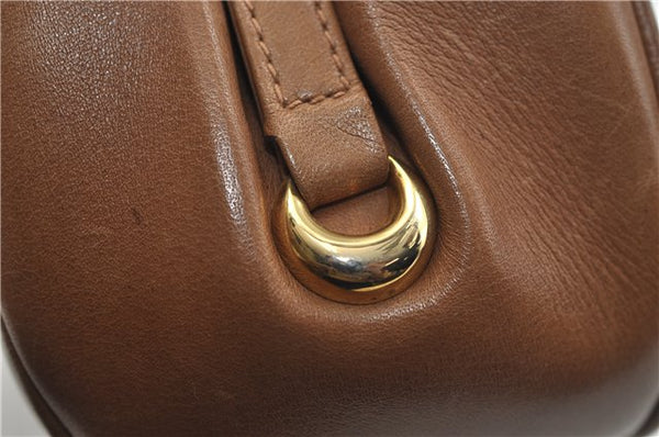 Authentic GUCCI Vintage Shoulder Bag Purse Leather Brown 0382E