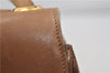 Authentic GUCCI Vintage Shoulder Bag Purse Leather Brown 0382E