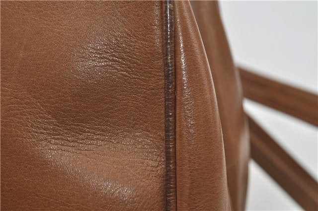 Authentic GUCCI Vintage Shoulder Bag Purse Leather Brown 0382E